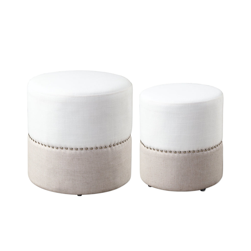 Tilda Two-Toned Nesting Ottomans Set of 2