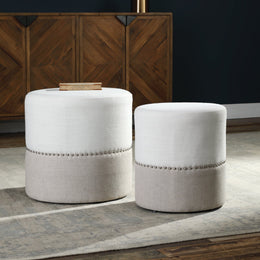 Tilda Two-Toned Nesting Ottomans Set of 2