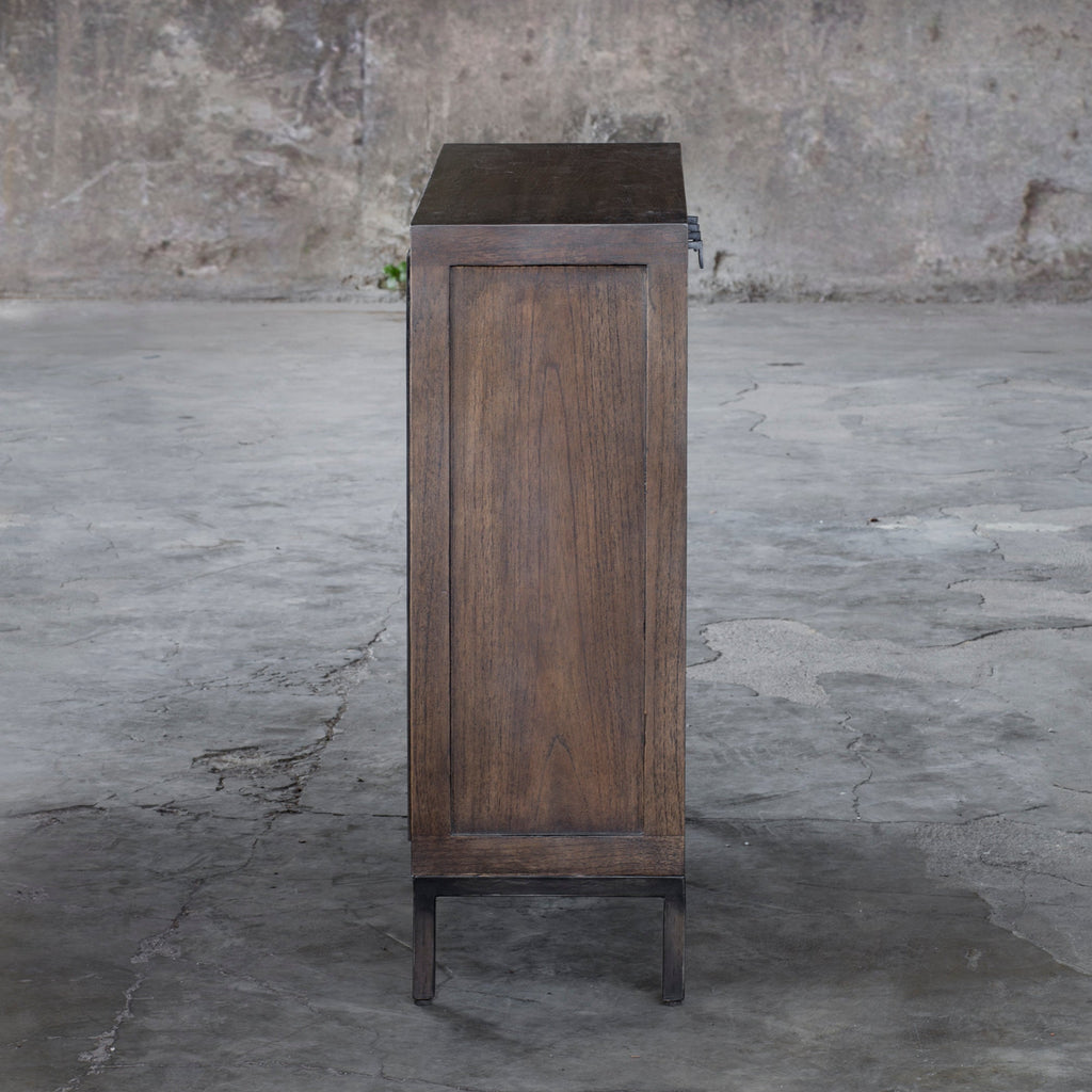 Nadie Light Walnut Console Cabinet