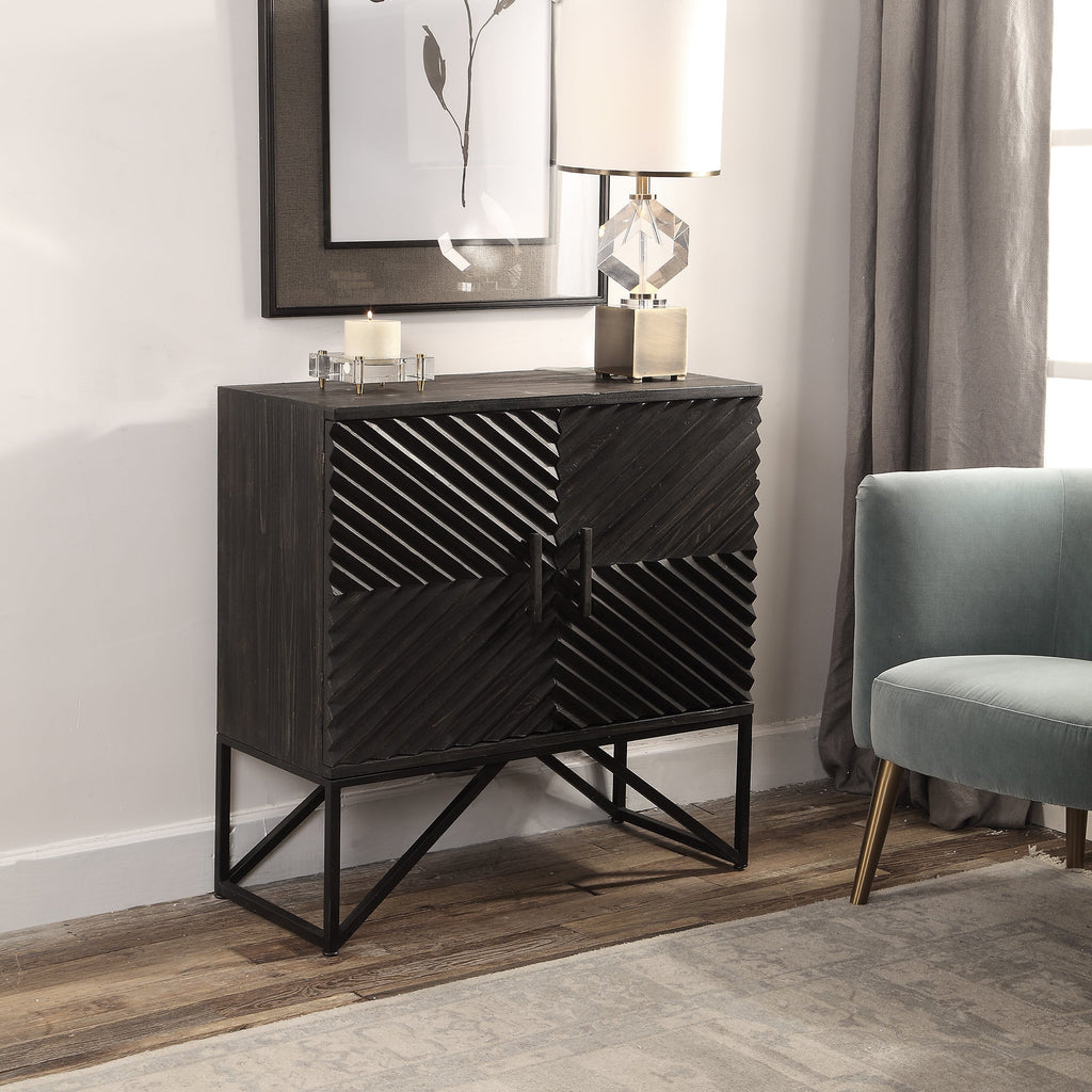 Zadie Ebony Accent Cabinet