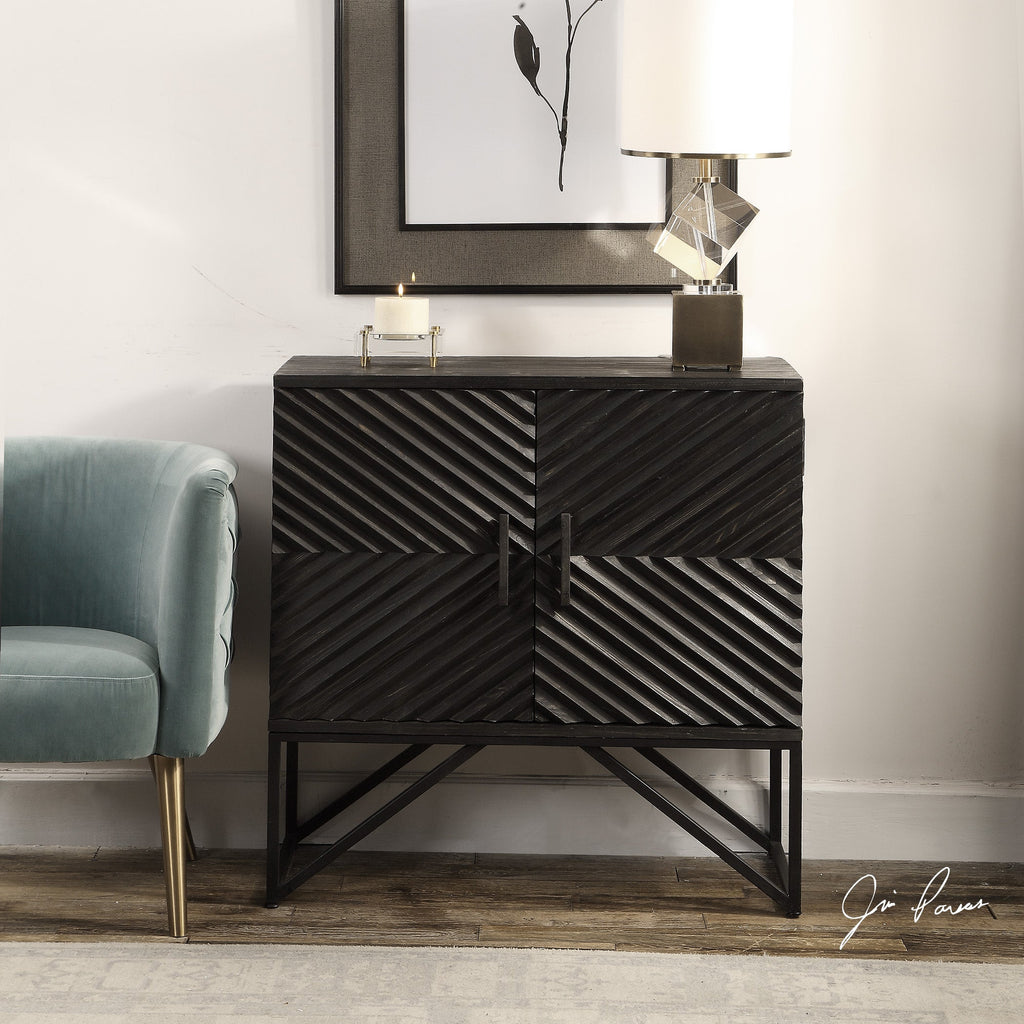 Zadie Ebony Accent Cabinet