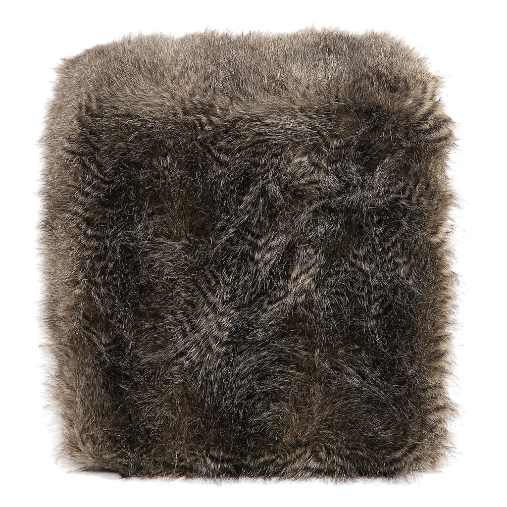 Jayna Fur Ottoman