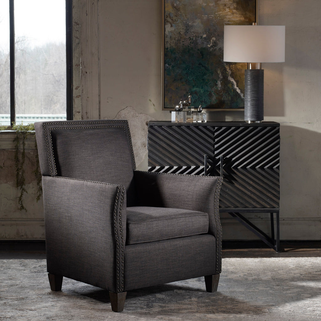 Darick Charcoal Armchair