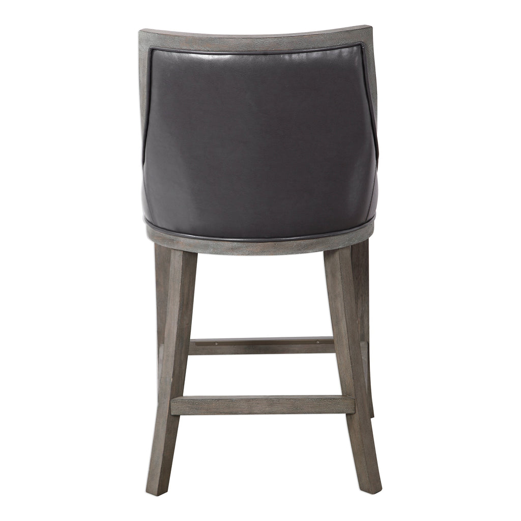 Elowen Leather Counter Stool