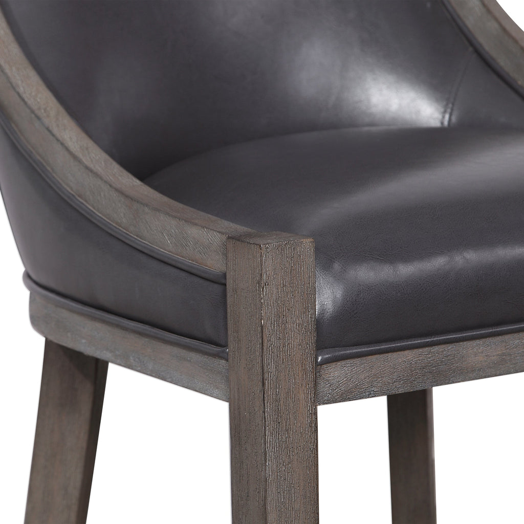 Elowen Leather Counter Stool