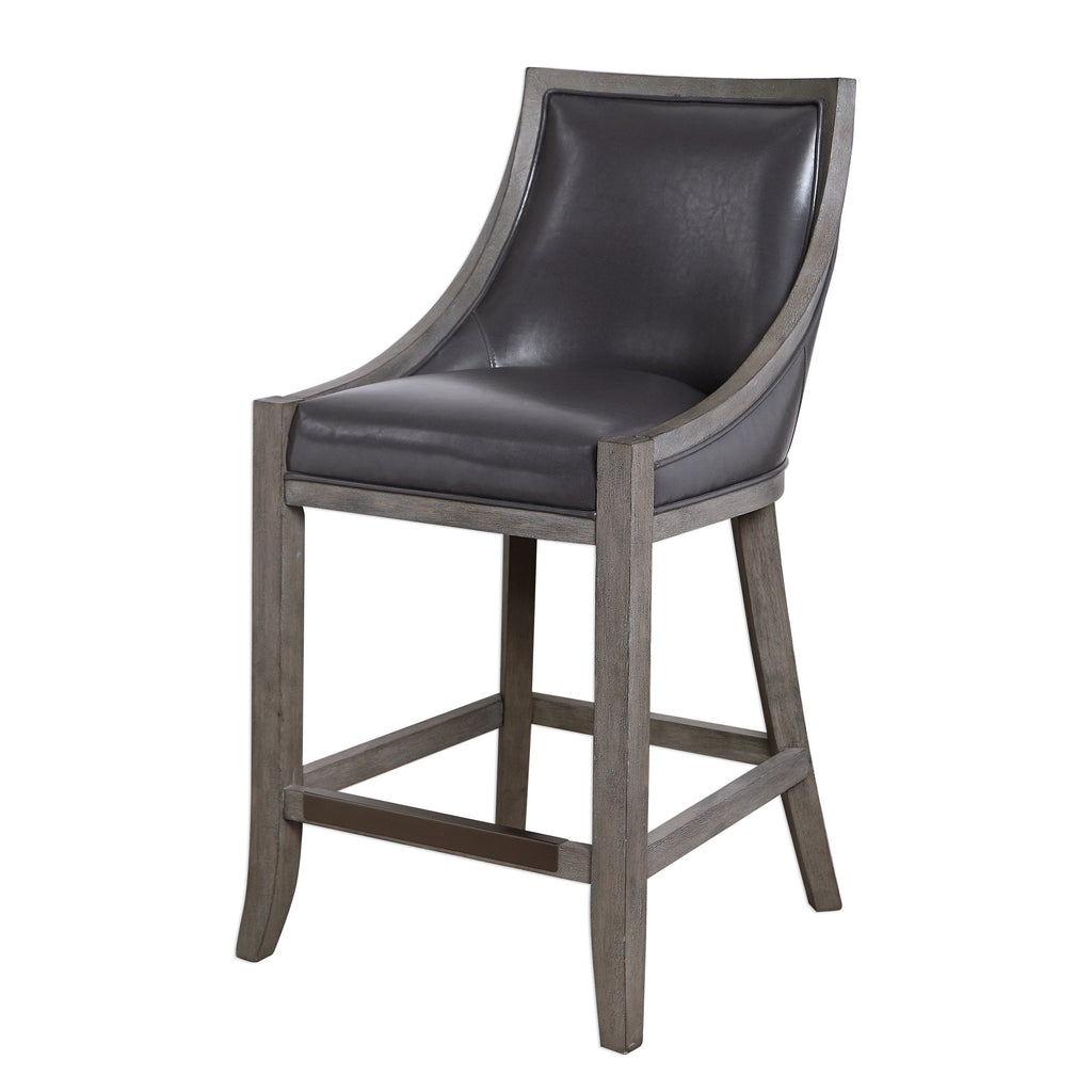 Elowen Leather Counter Stool