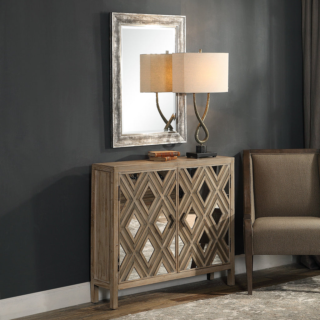 Tahira Mirrored Accent Cabinet