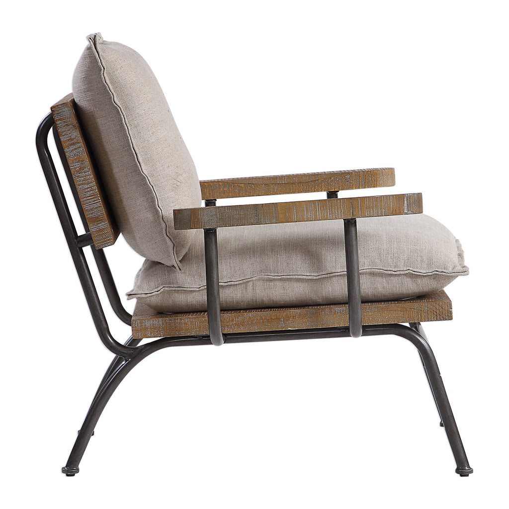 Declan Industrial Accent Chair