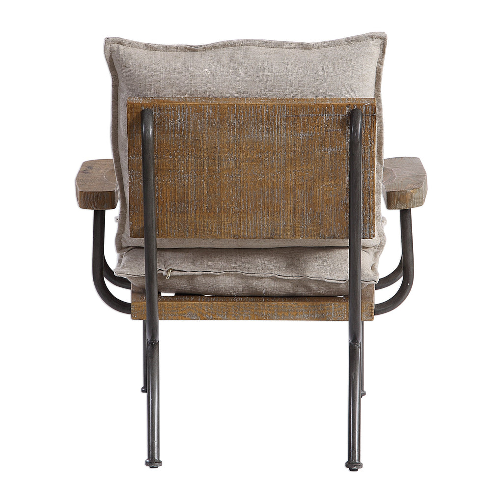 Declan Industrial Accent Chair