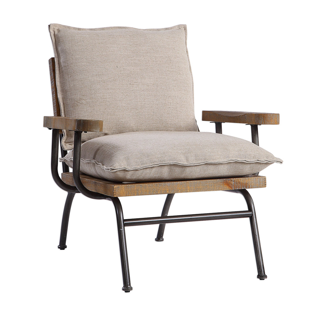 Declan Industrial Accent Chair