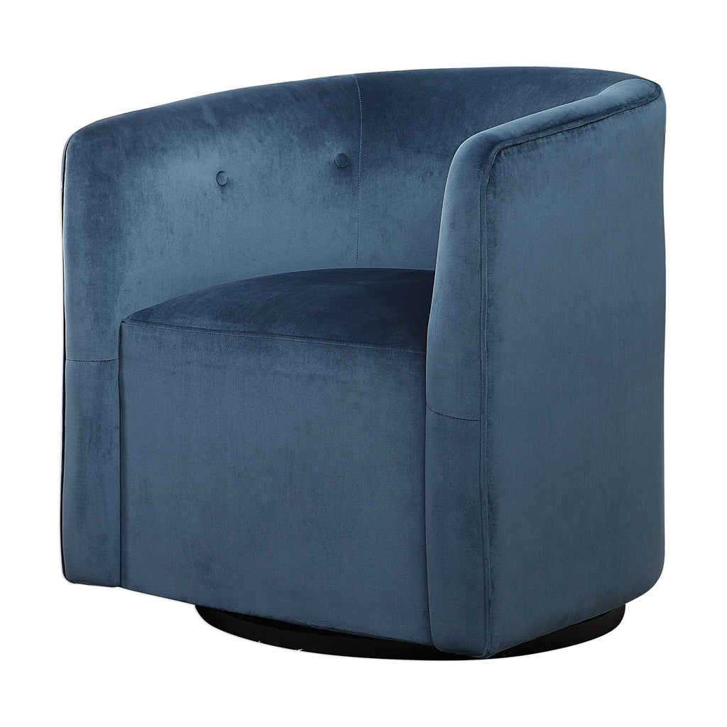 Mallorie Blue Swivel Chair