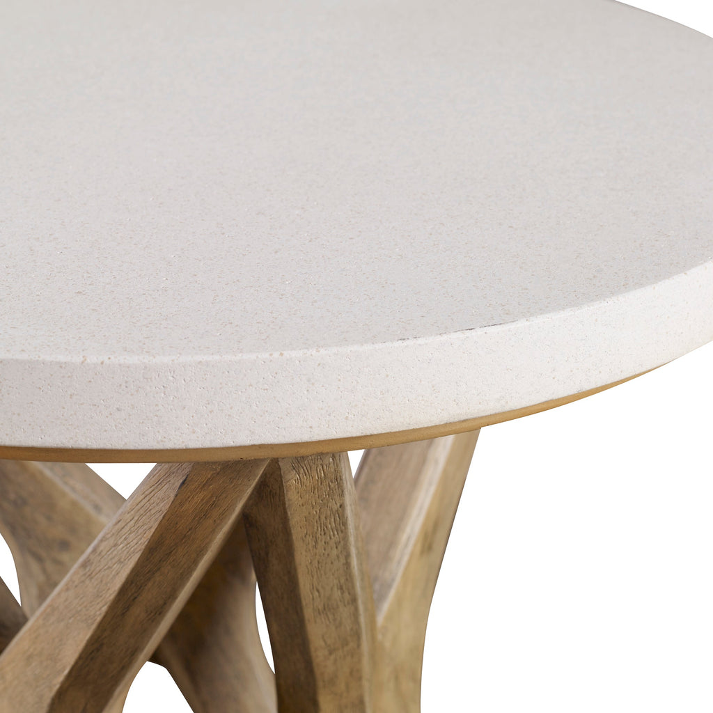 Marnie Limestone Side Table
