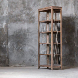 Delancey Weathered Oak Etagere