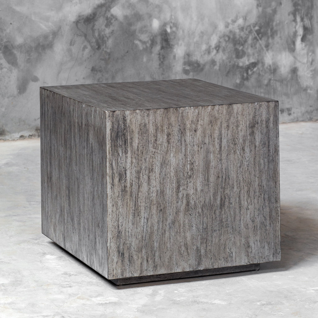 Kareem Modern Gray Side Table