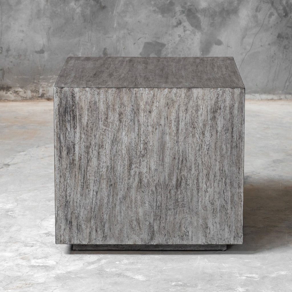 Kareem Modern Gray Side Table