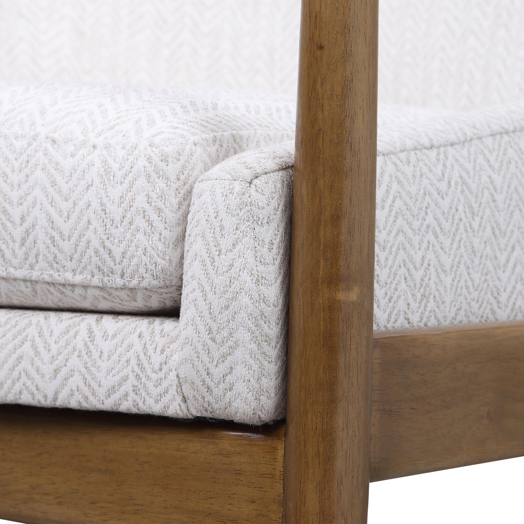 Bev White Accent Chair