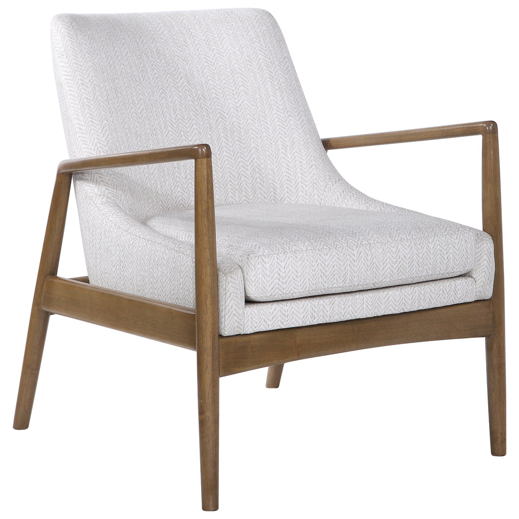 Bev White Accent Chair