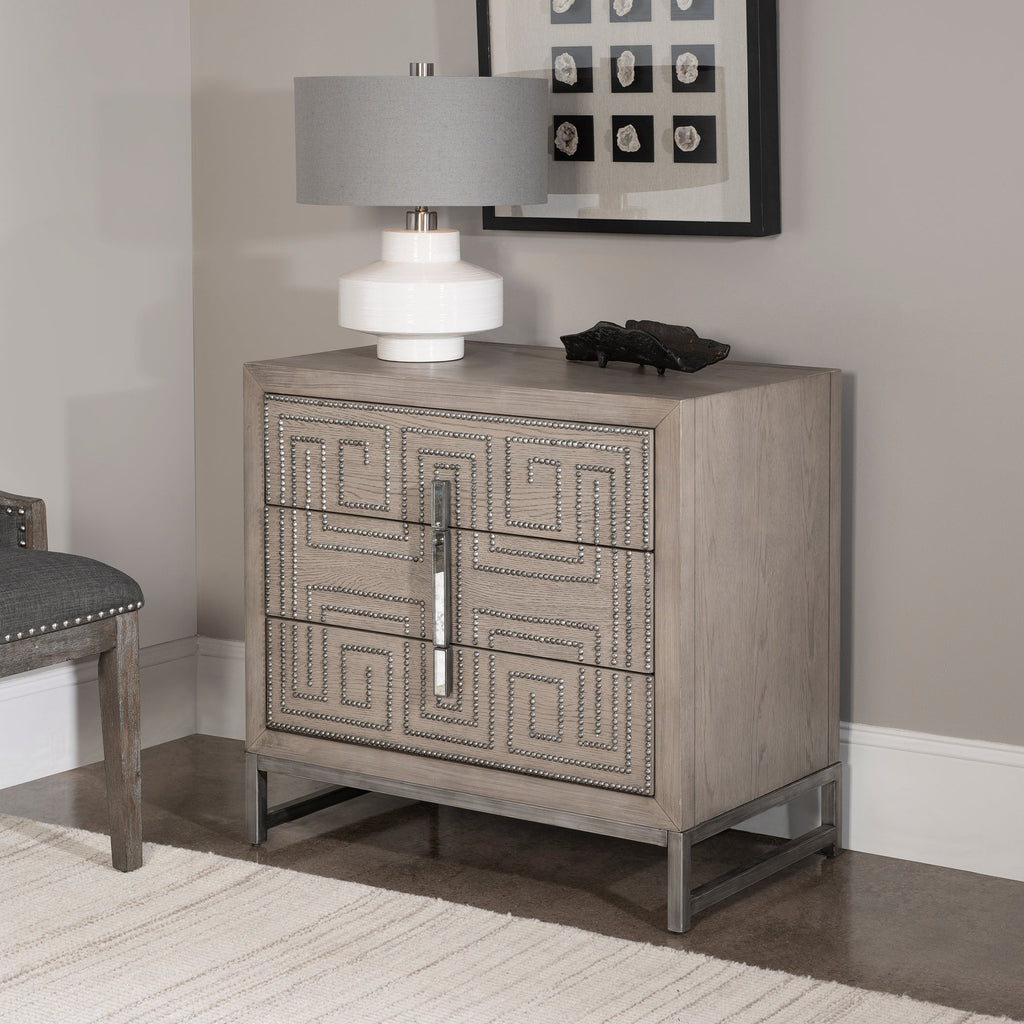 Devya Gray Oak Accent Chest