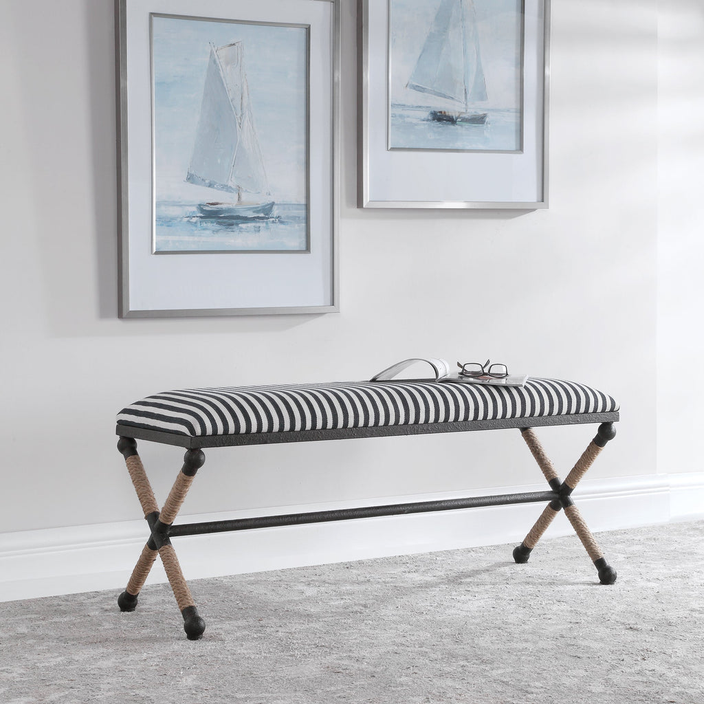 Braddock Striped Bench