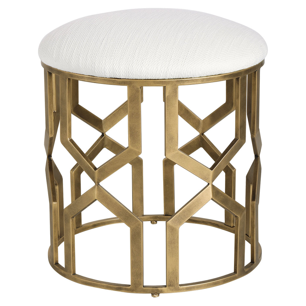 Trellis Geometric Accent Stool