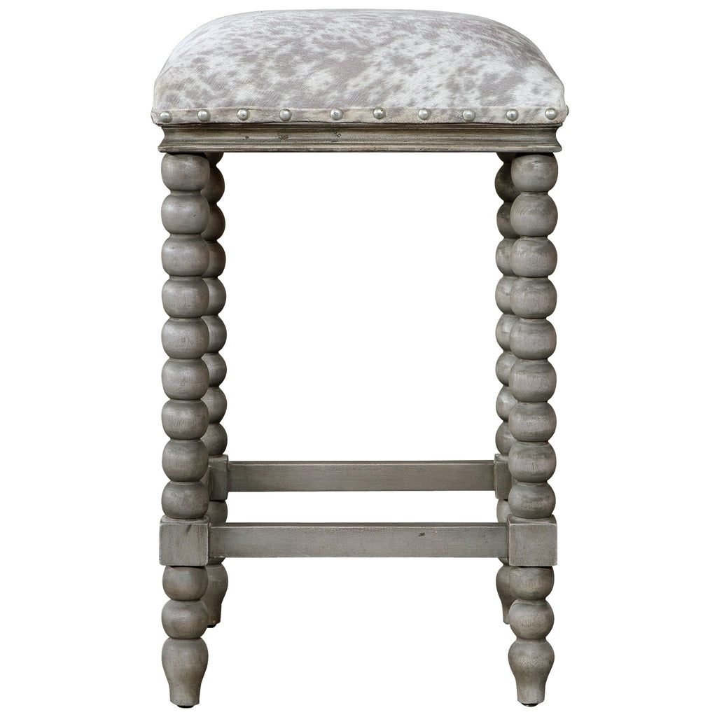 Estes Faux Cow Hide Counter Stool