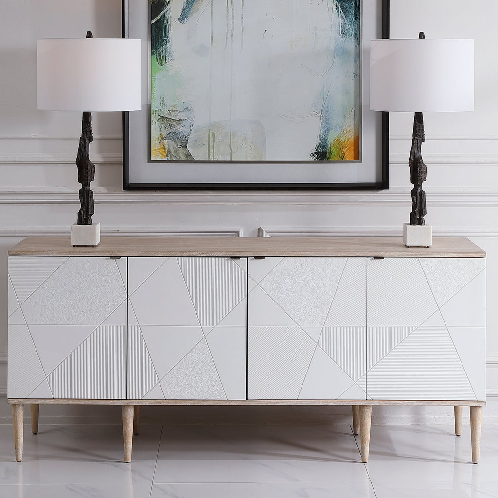 Tightrope 4 Door Modern Sideboard Cabinet