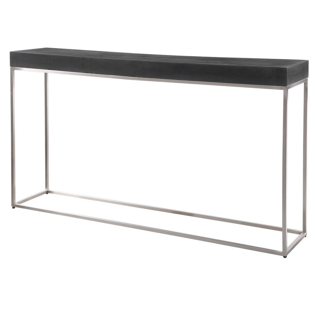 Jase Black Concrete Console Table