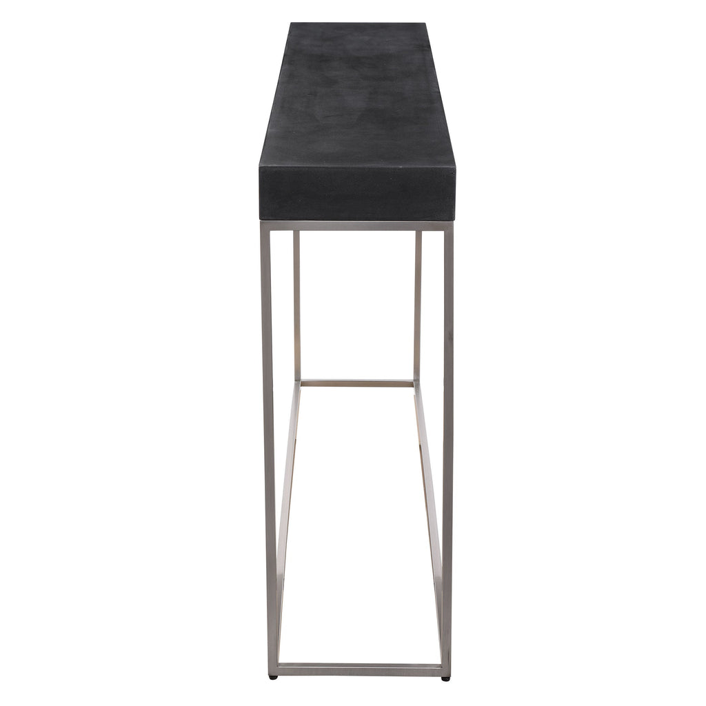 Jase Black Concrete Console Table