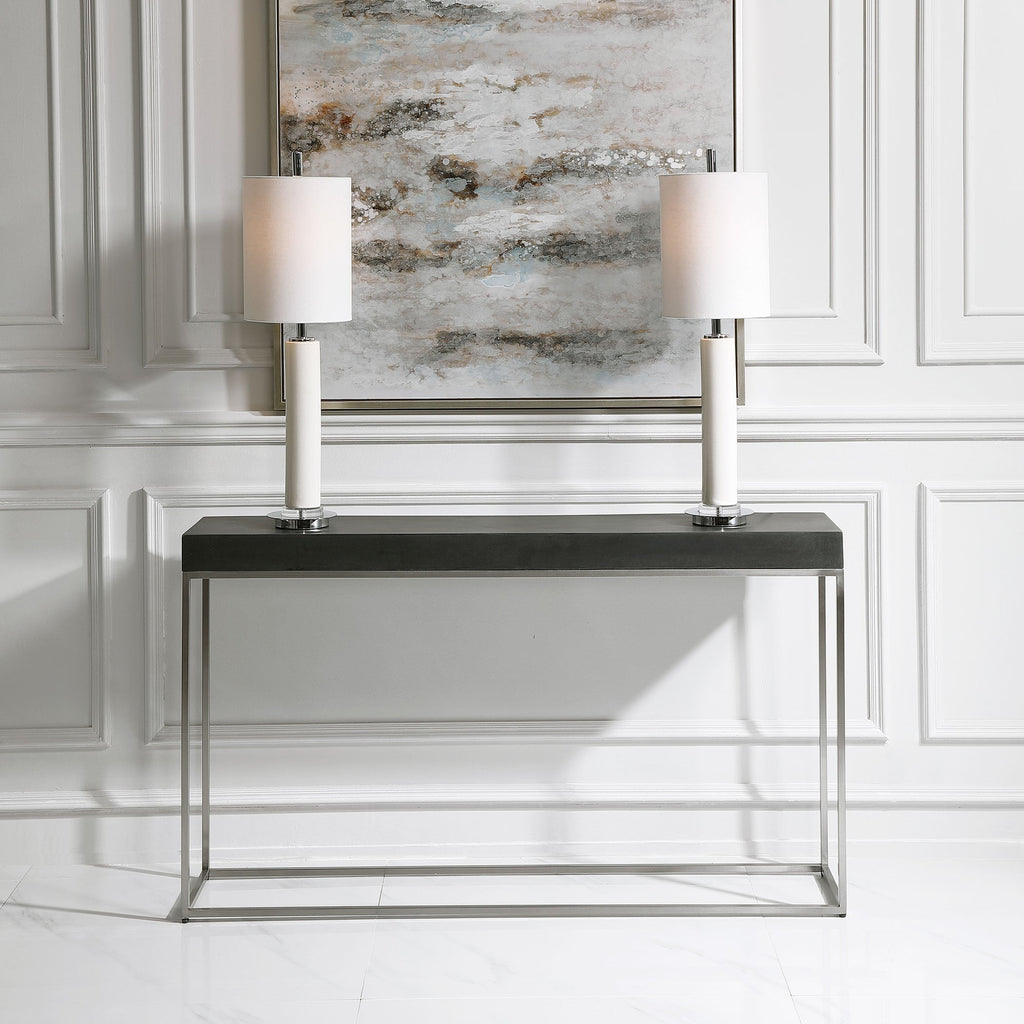 Jase Black Concrete Console Table