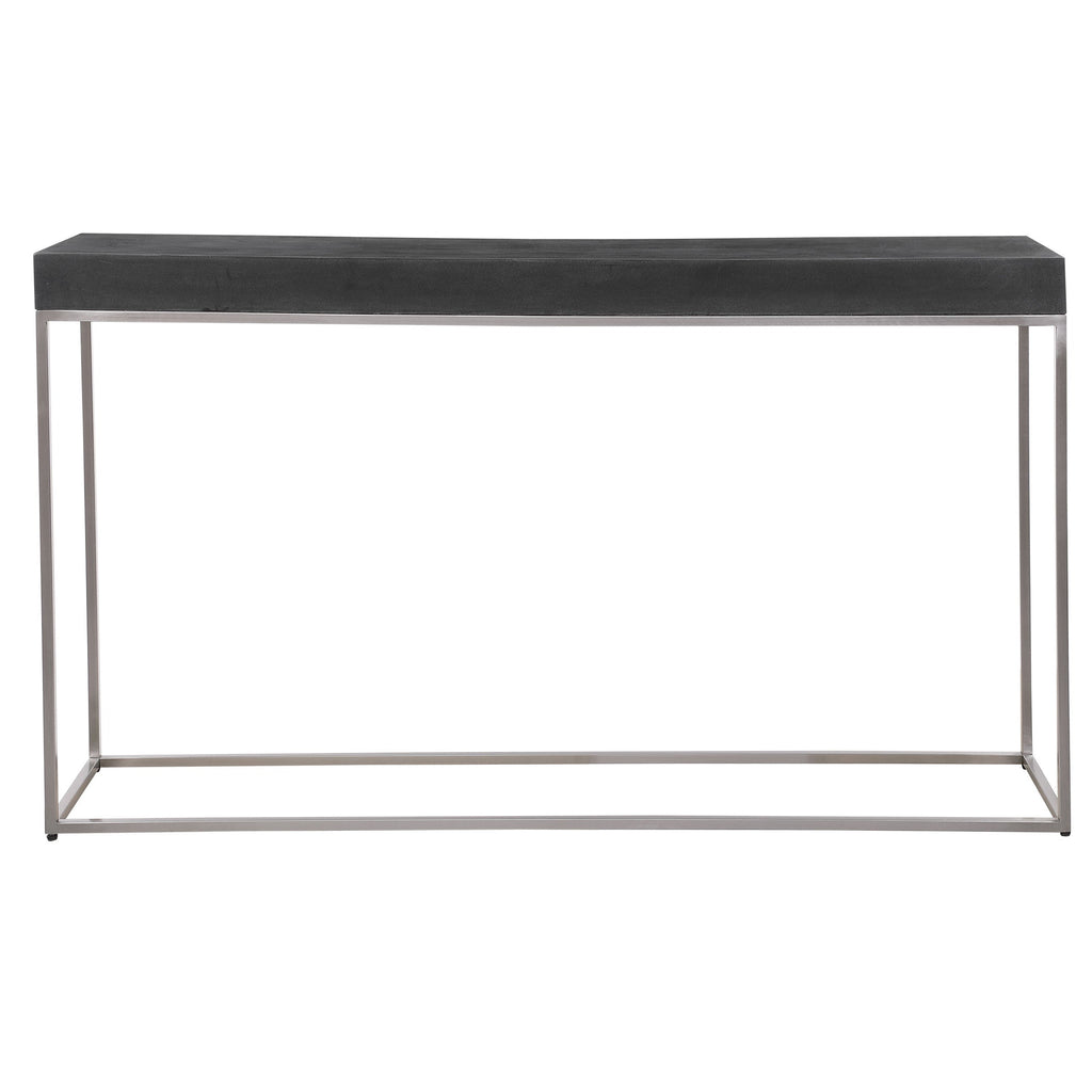 Jase Black Concrete Console Table