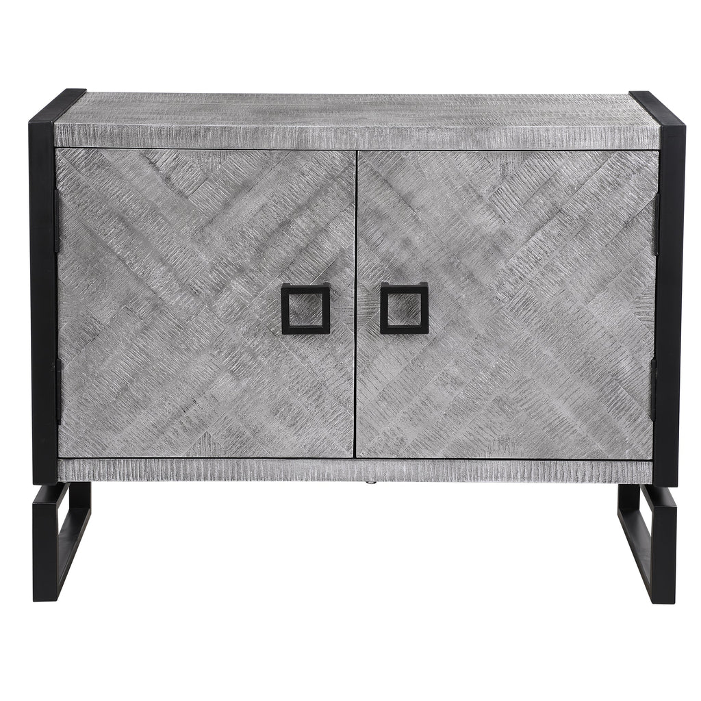 Keyes 2 Door Gray Cabinet