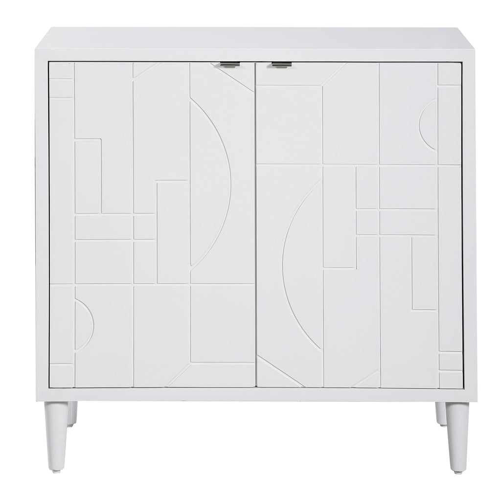 Stockholm White 2 Door Cabinet