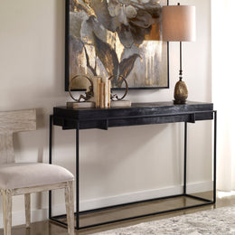 Telone Modern Black Console Table