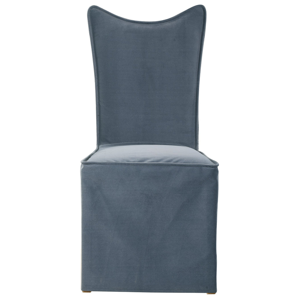 Delroy Armless Chair, Gray, Set Of 2