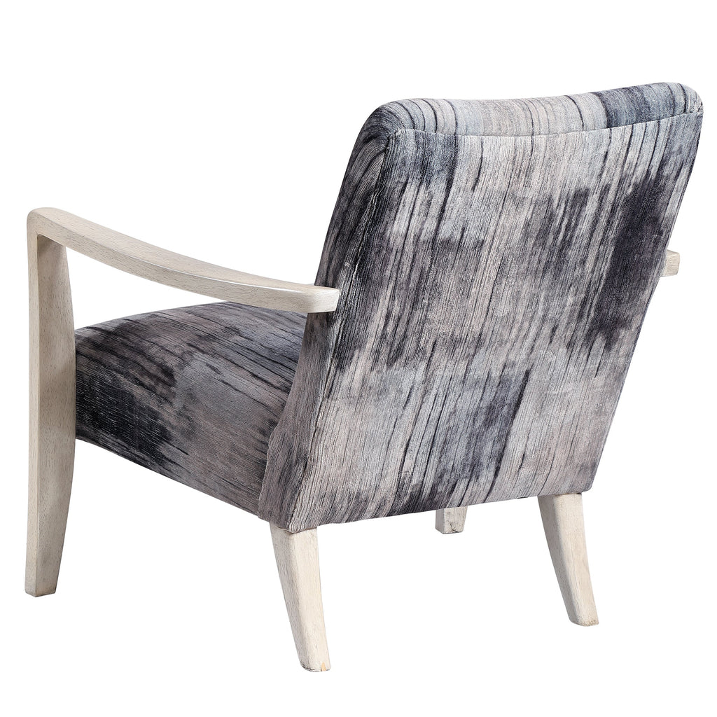 Watercolor Gray Chenille Accent Chair