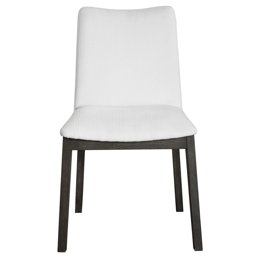 Delano White Armless Chair Set of 2