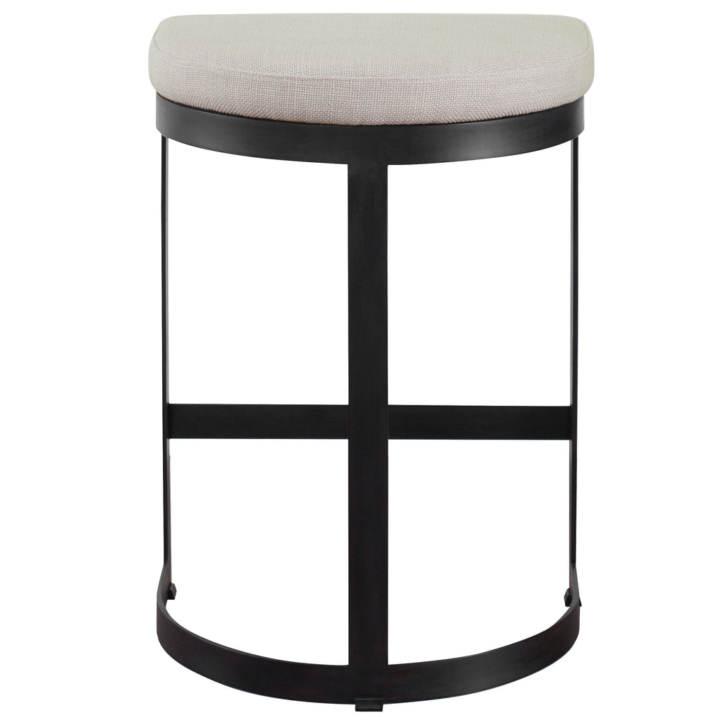 Ivanna Black Iron Counter Stool