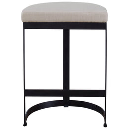 Ivanna Black Iron Counter Stool