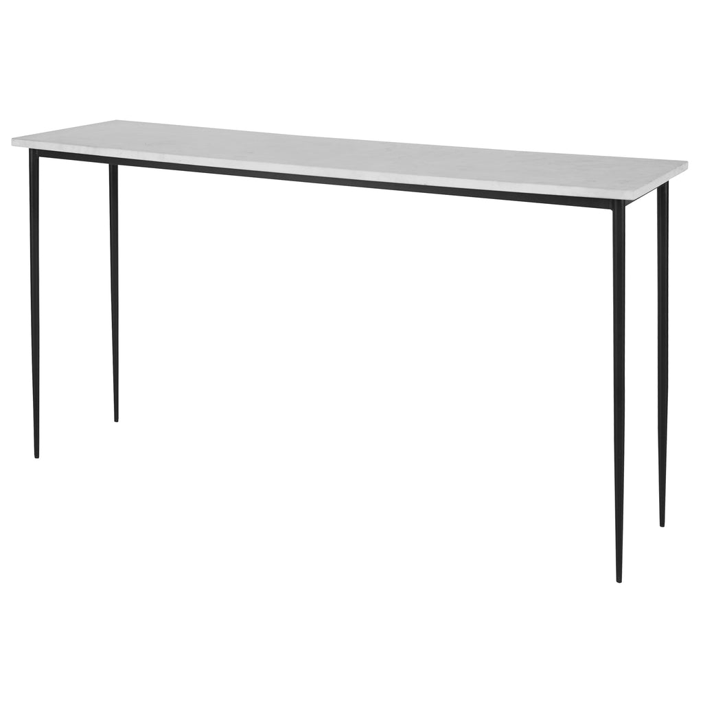 Nightfall White Marble Console Table