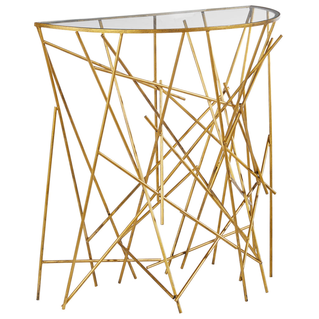 Philosopher Gold Console Table