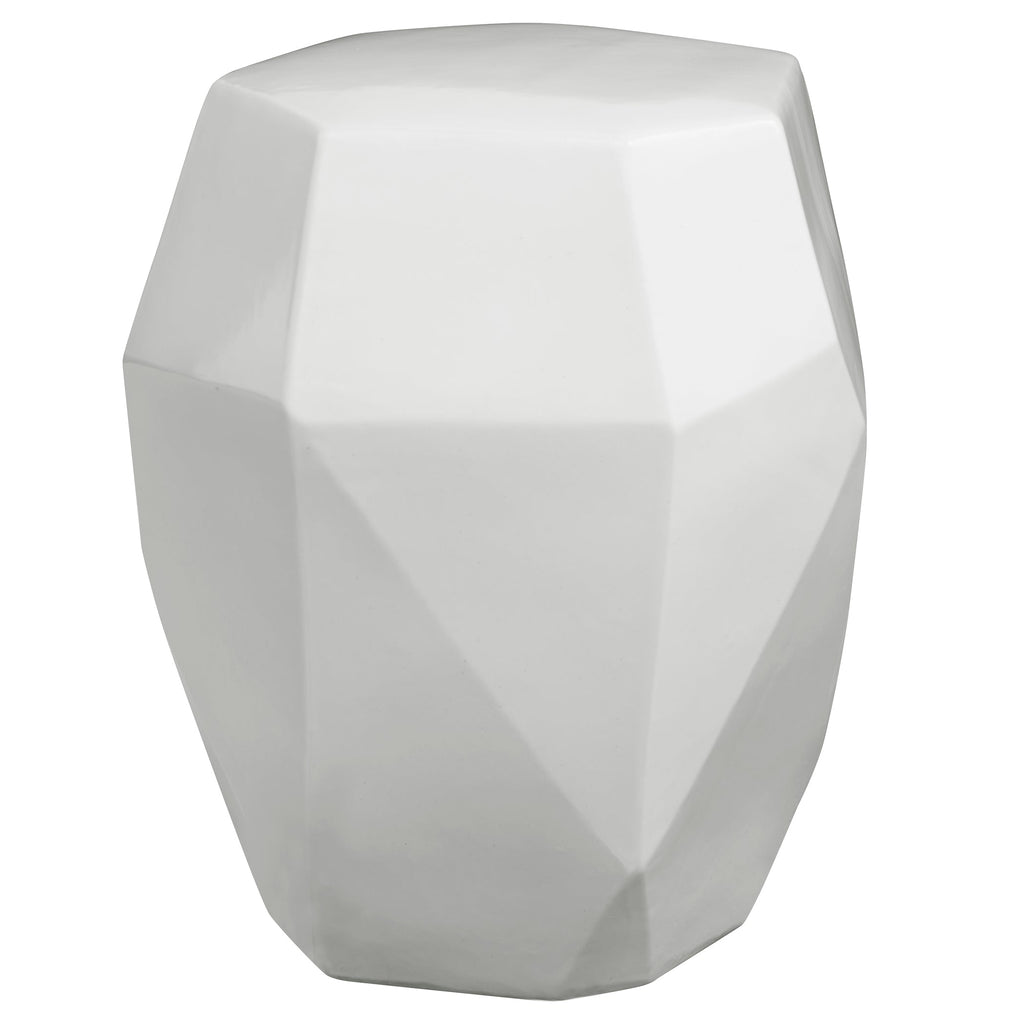 Maquette White Garden Stool