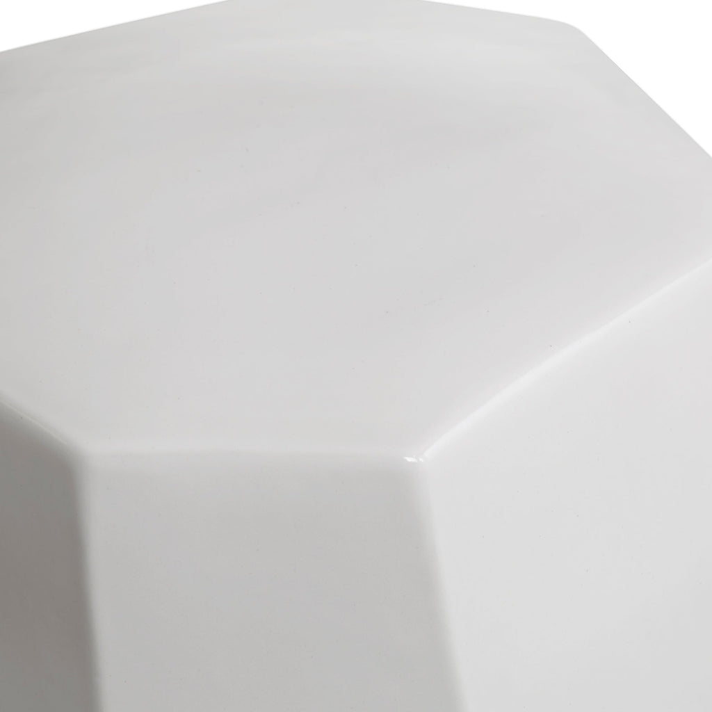 Maquette White Garden Stool