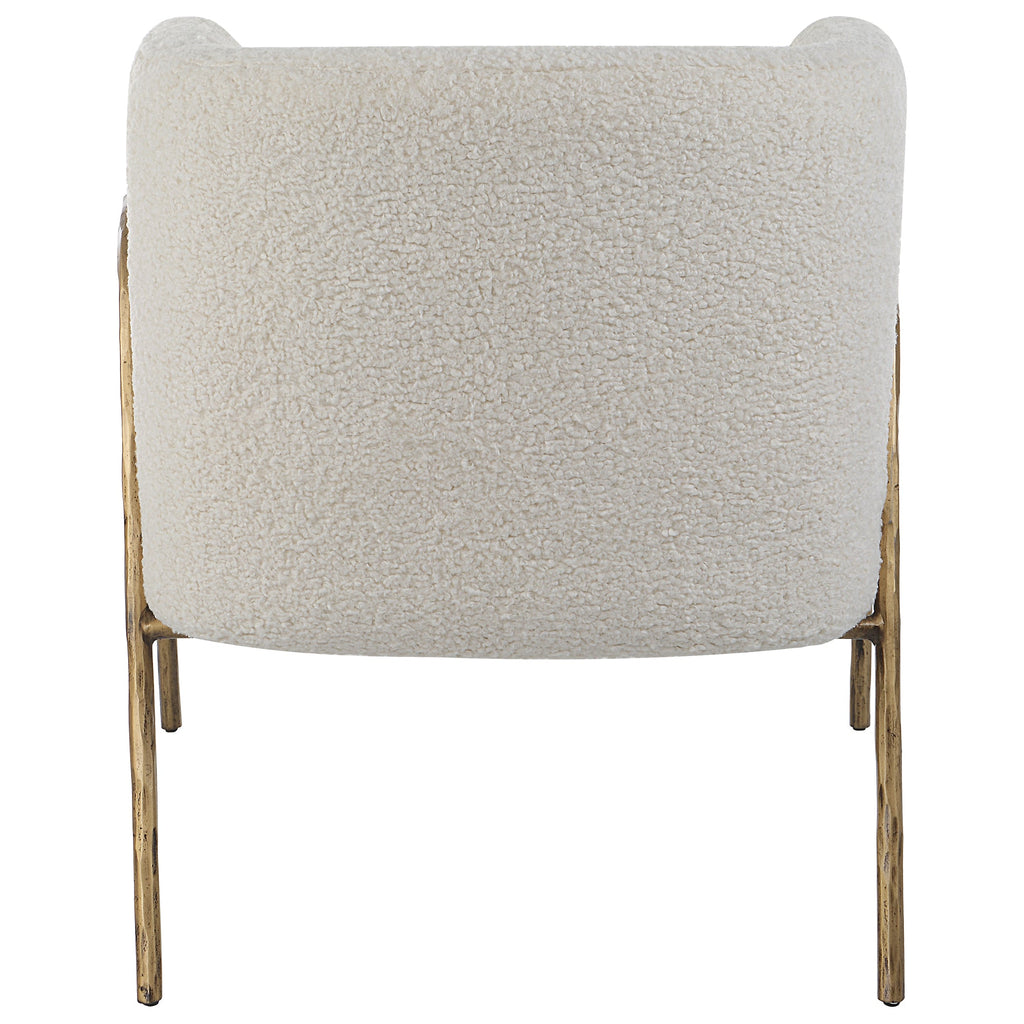 Jacobsen Off White Shearling Accent Chair