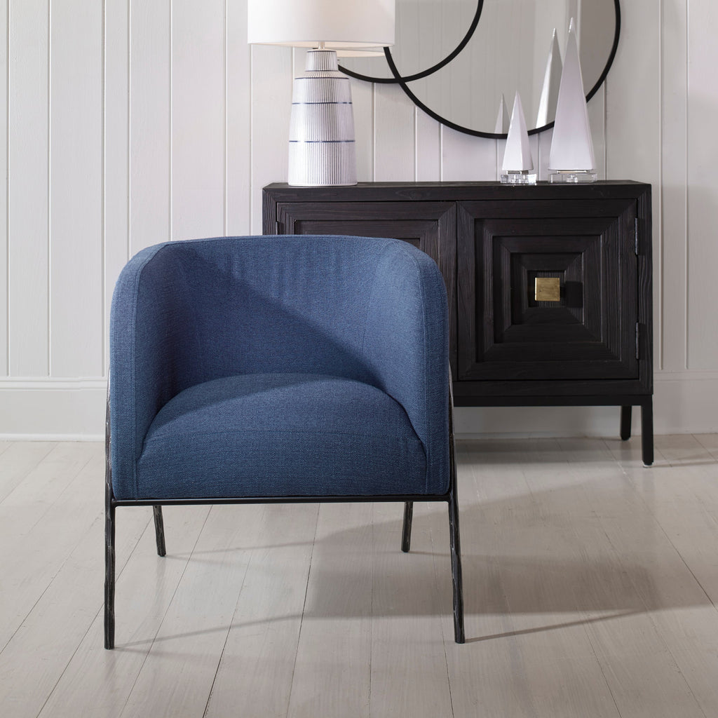 Jacobsen Denim Barrel Chair