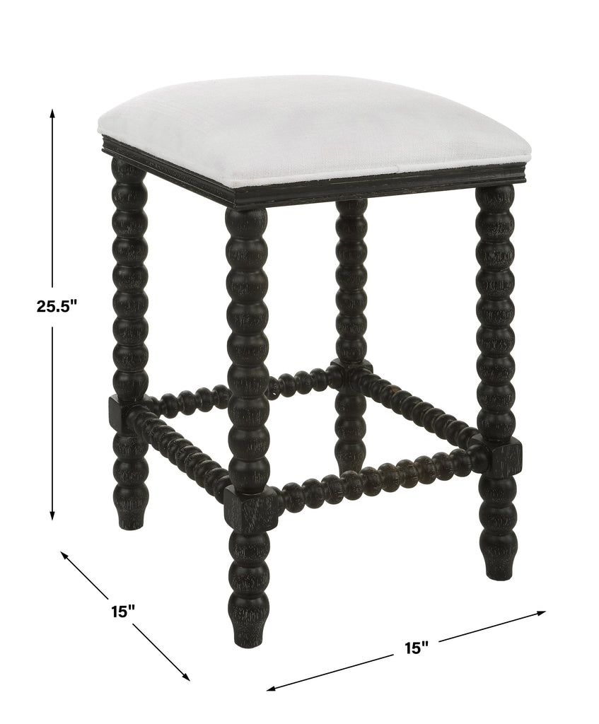 Pryce Black Backless Counter Stool