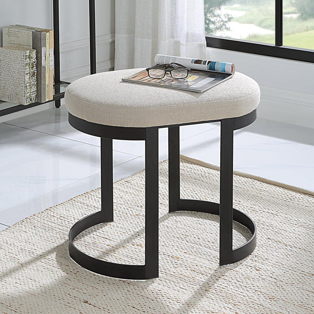 Infinity Black Accent Stool