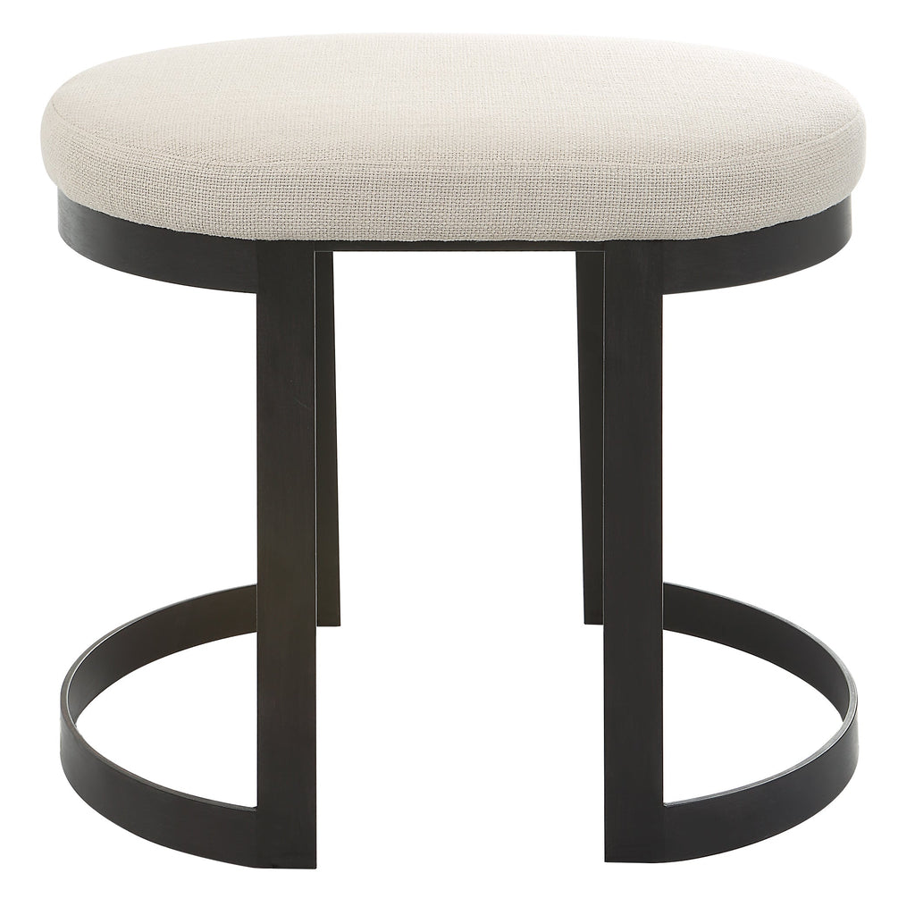 Infinity Black Accent Stool