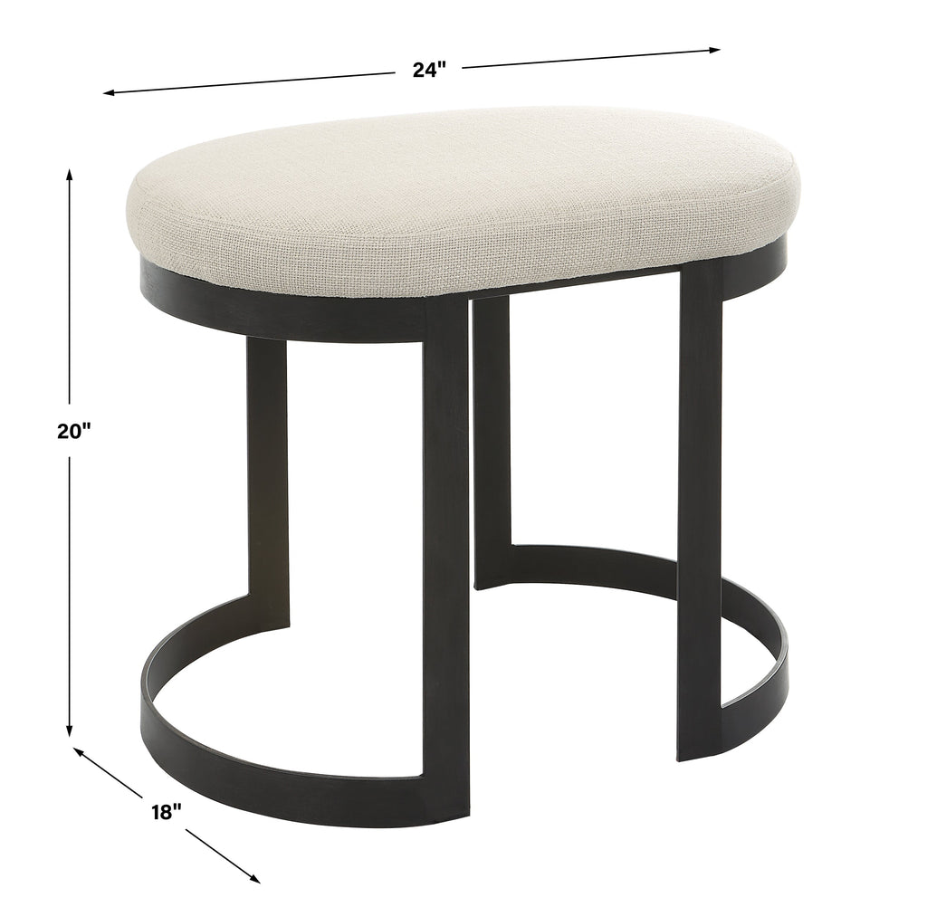 Infinity Black Accent Stool