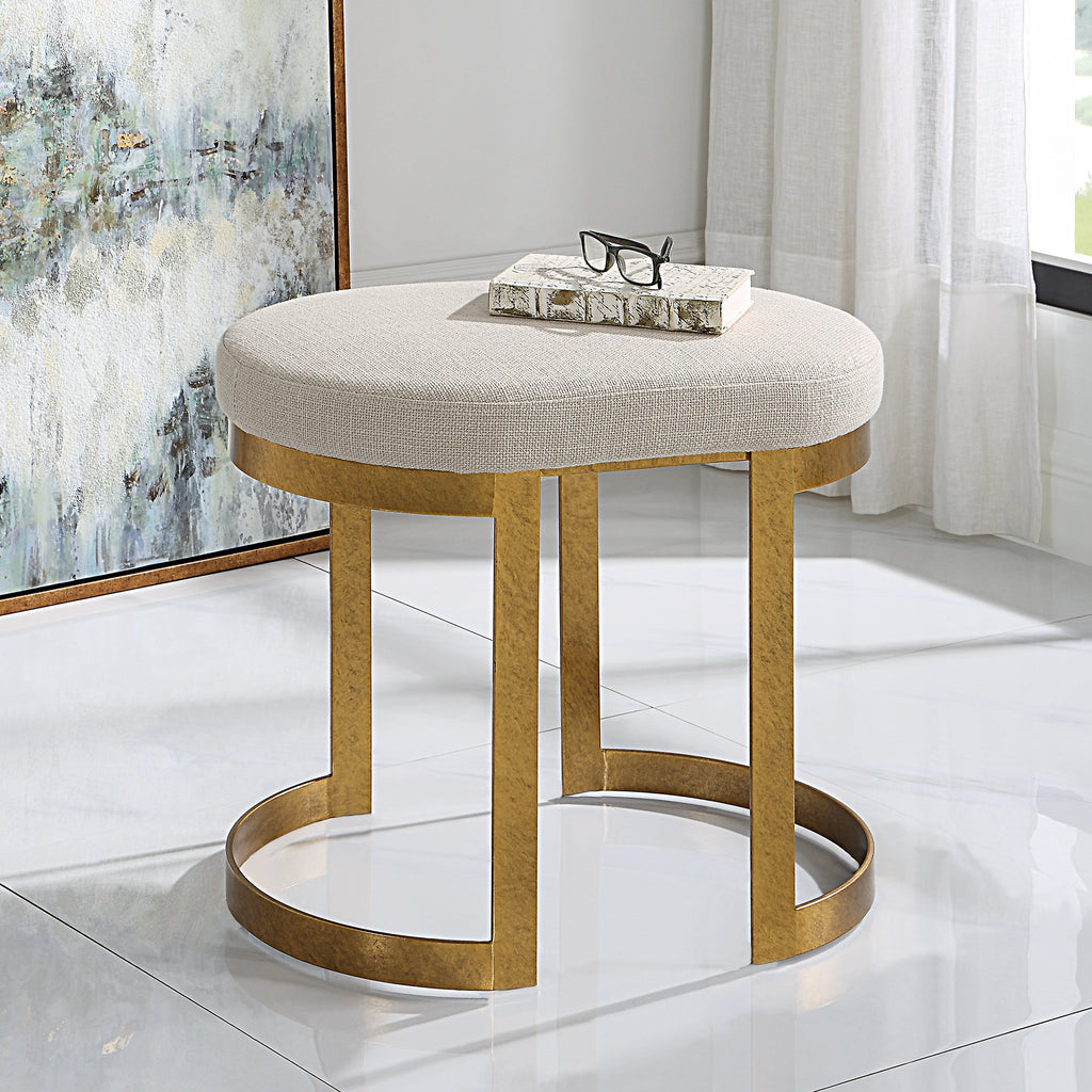 Infinity Gold Accent Stool