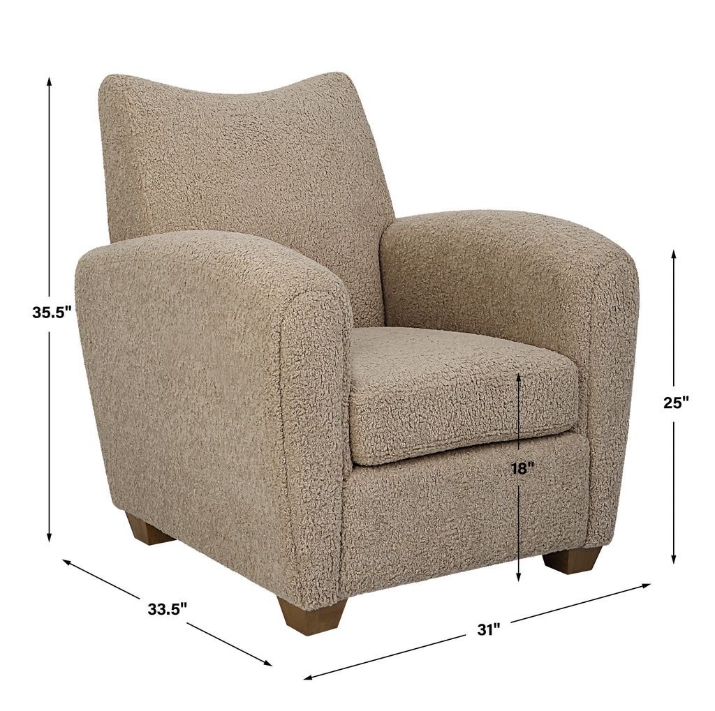 Teddy Latte Accent Chair